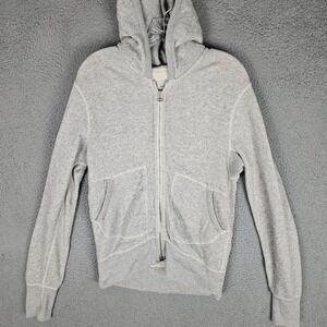 Wings + Horns Hoodie Mens Small Grey Archive Full Zip Slub Cotton Canada 27159
